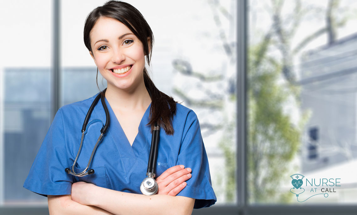 nurse smiling after being referred